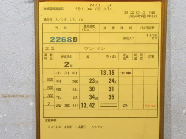 高崎電車区 B204行路 揃い