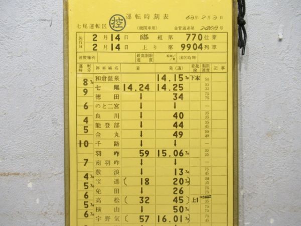 七尾運転区 臨770仕業 揃い