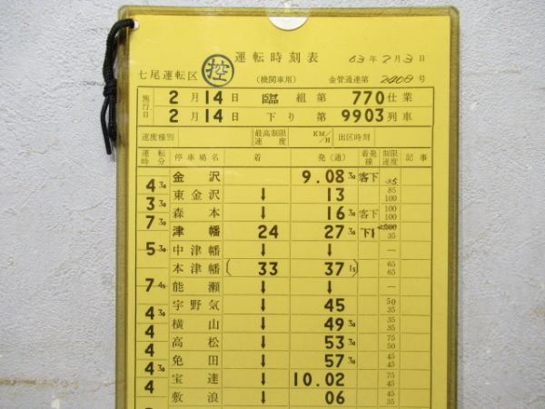 七尾運転区 臨770仕業 揃い