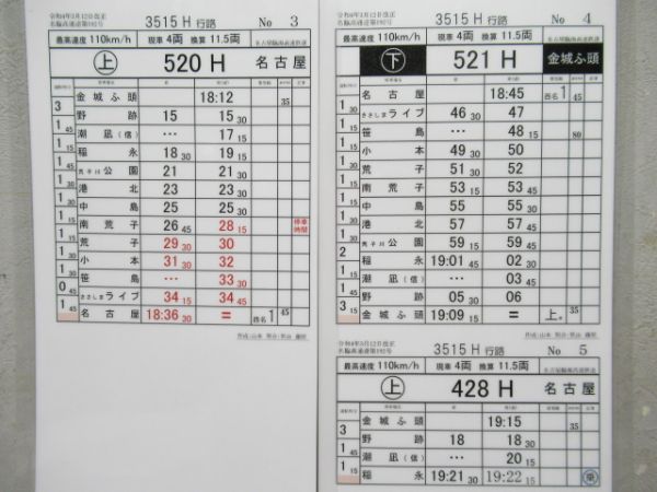 名古屋臨海高速鉄道　3515H行路揃い