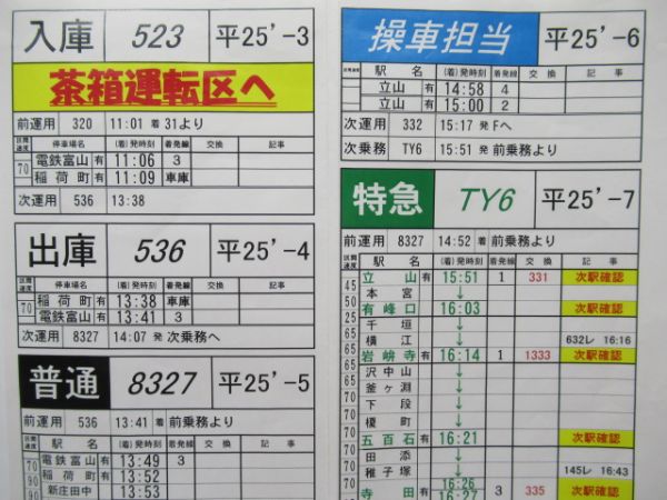 富山地方鉄道 バラ3枚組 (特急 入り)【A】