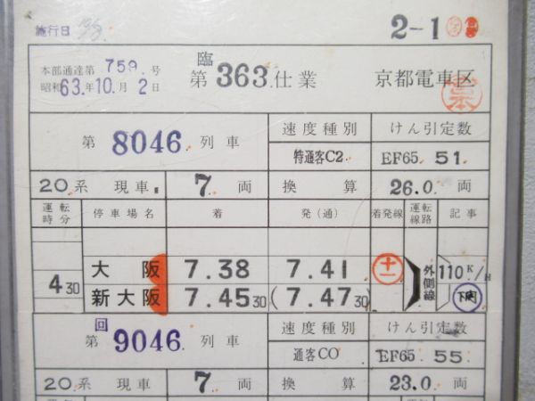 京都電車区　臨363仕業揃い「EF65」