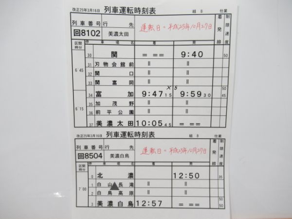 長良川鉄道揃い1仕業とバラ4枚