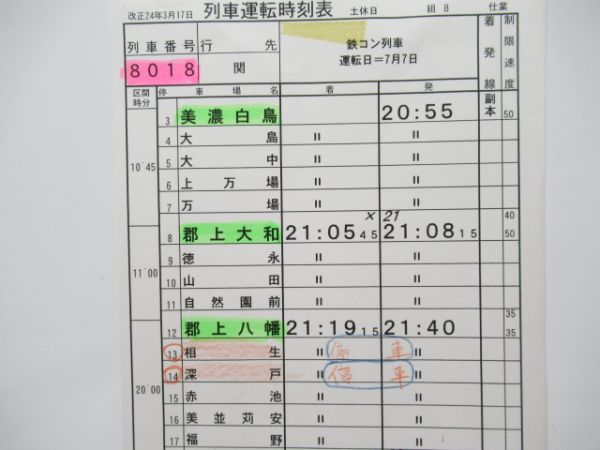 長良川鉄道揃い1仕業とバラ4枚