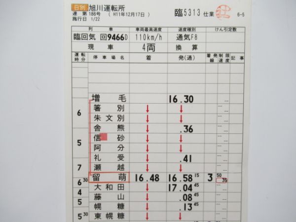 旭川運転所　臨5313仕業揃い