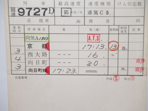 梅小路運転区　臨気B1852仕業