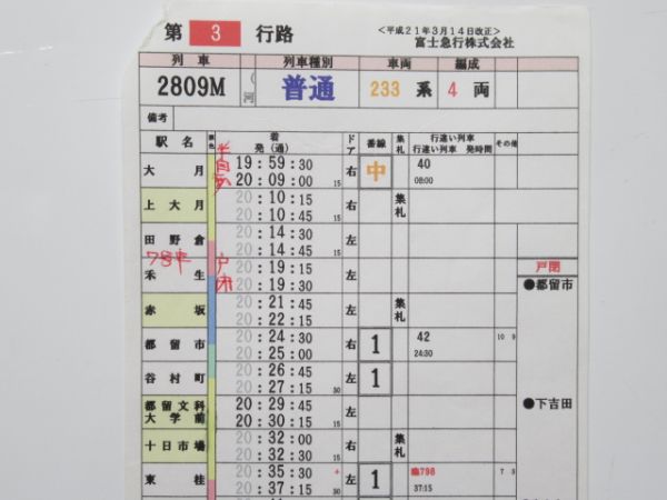 富士急行 バラ2行路