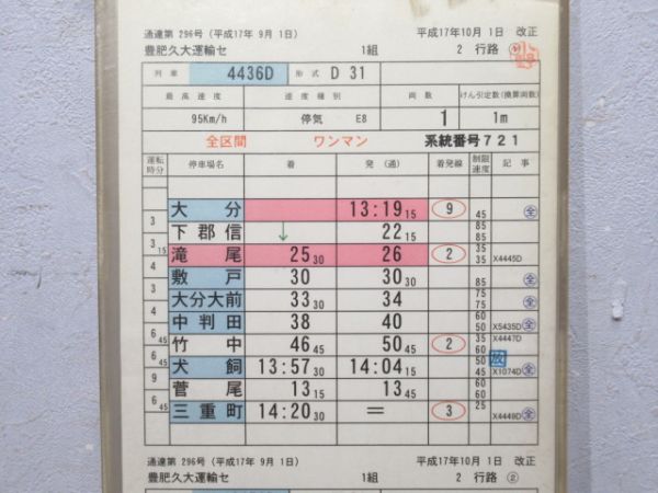 豊肥久大運輸センター 2行路 揃い