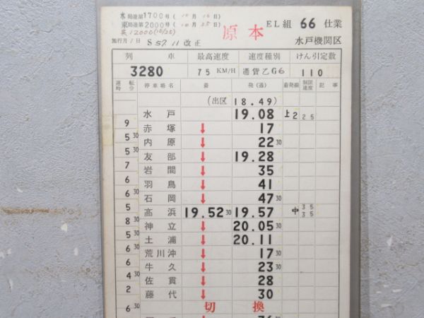 水戸機関区 EL 66仕業 (原本 付き)