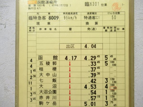 函館運転所　臨6301仕業揃い「寝台特急カシオペア」
