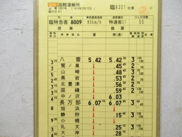 函館運転所　臨6301仕業揃い「寝台特急カシオペア」