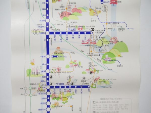 京阪電車　沿線案内図(縦型)