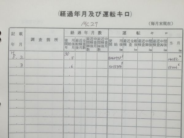 電車履歴簿「クモハ 475-27」