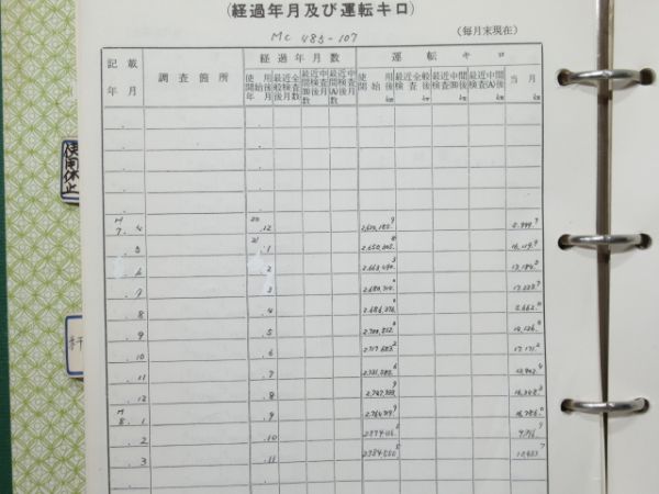 電車履歴簿 「モハ 485-244 (⇒ クモハ 485-107)」