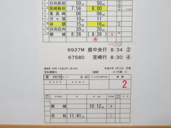 吉松運輸センター 8-1行路 揃い