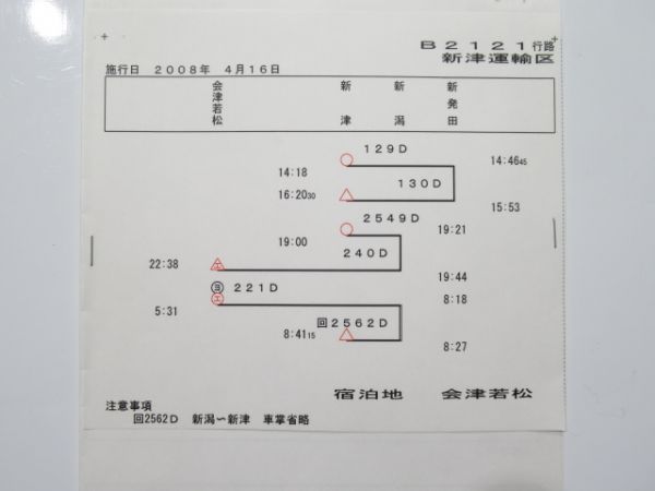 新津運輸区 B2121行路 揃い
