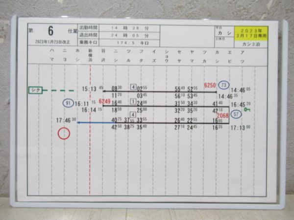 相模鉄道運転士仕業表揃い