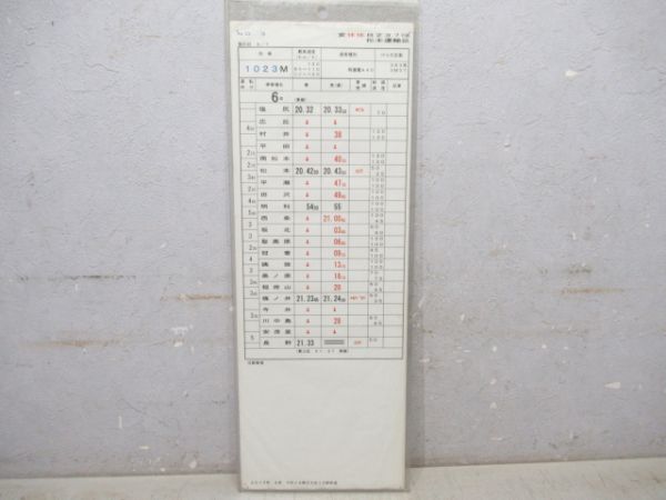 松本運輸区　変休休B237行路「特急しなの」