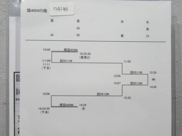 あいの風とやま鉄道 臨B4604行路 揃い (741形)