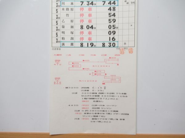 浜田鉄道部 DC22行路 揃い (三江線 廃線)