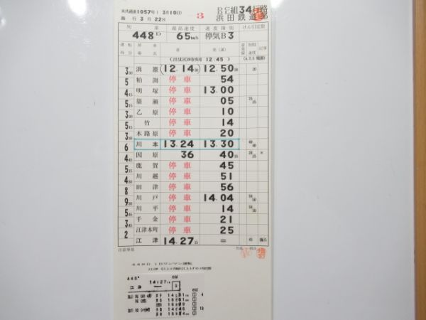 浜田鉄道部 DC/DL34行路 揃い (三江線 廃線)