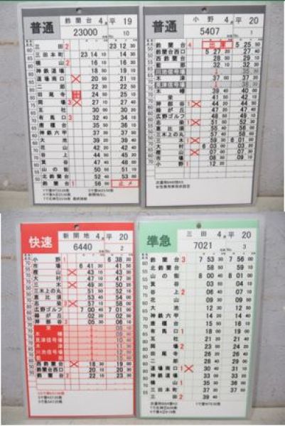 神戸電鉄　平19/平20揃い(快速入り)