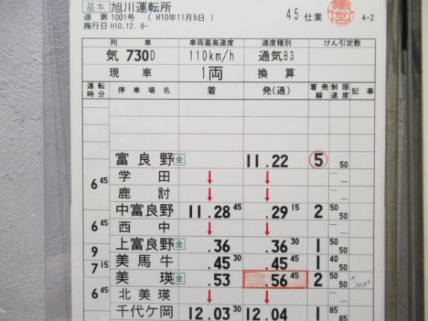 旭川運転所　45仕業揃い